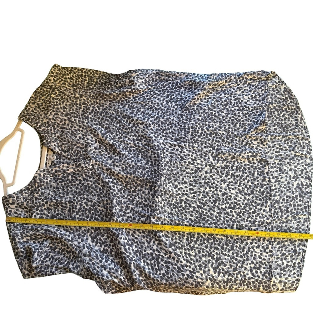 Reitmans Essentials Blue Abstract Patterned Blous… - image 6